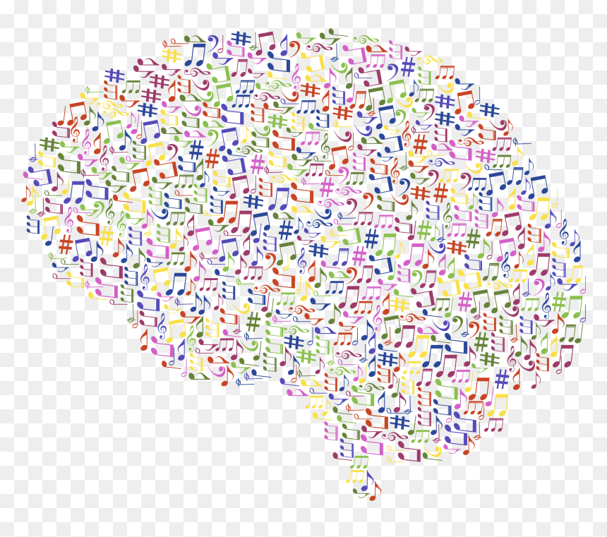 Transparent Music Clipart - Music In Brain Clipart, HD Png Download - brain clipart png