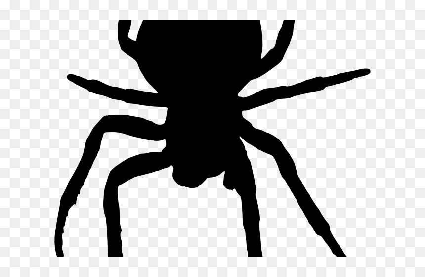 Horror Clipart Scary Spider - Spider Clipart Silhouette Png, Transparent Png - scary face png