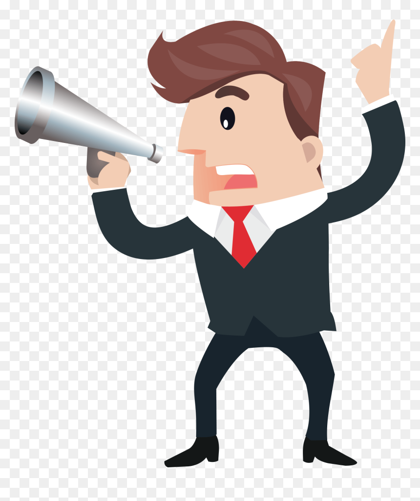 Horn Clipart Hand Speaker Transparent - Cartoon Speech Png, Png Download - hand holding gun png