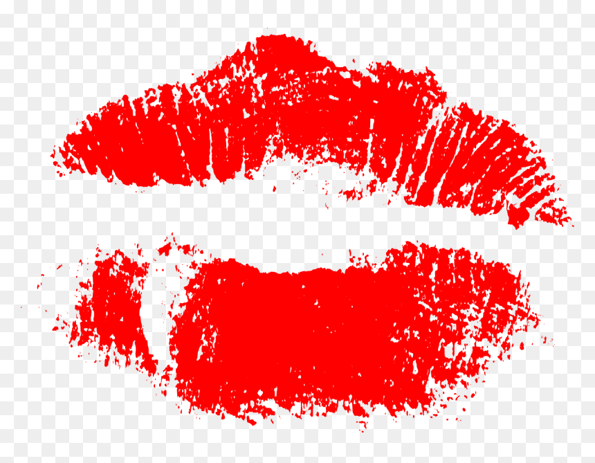 Red Kiss Print - Kiss Print Png, Transparent Png - lipstick kiss png