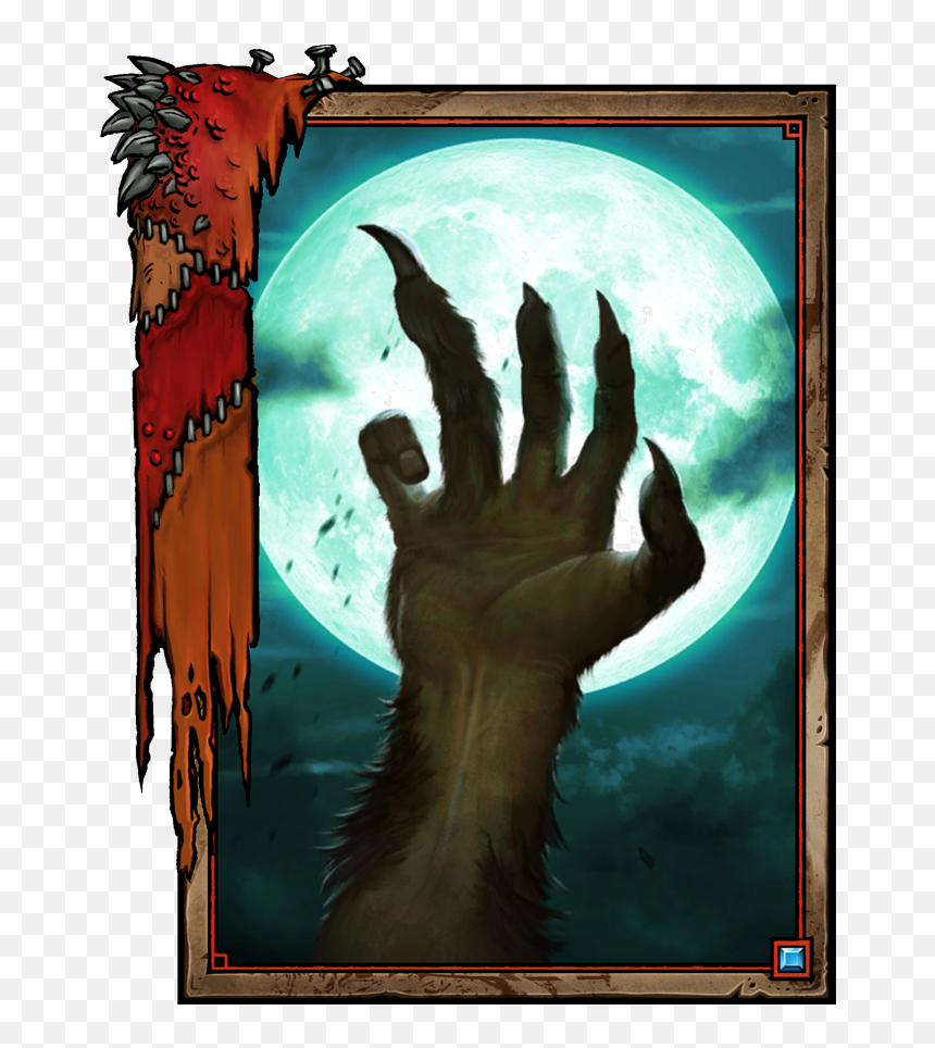 The Witcher Card Game Database - Gwent Moonlight, HD Png Download - blood hand png
