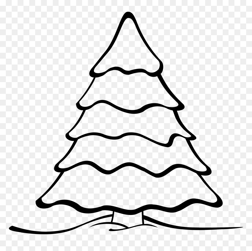 Christmas Tree Coloring Pages, HD Png Download - pine png