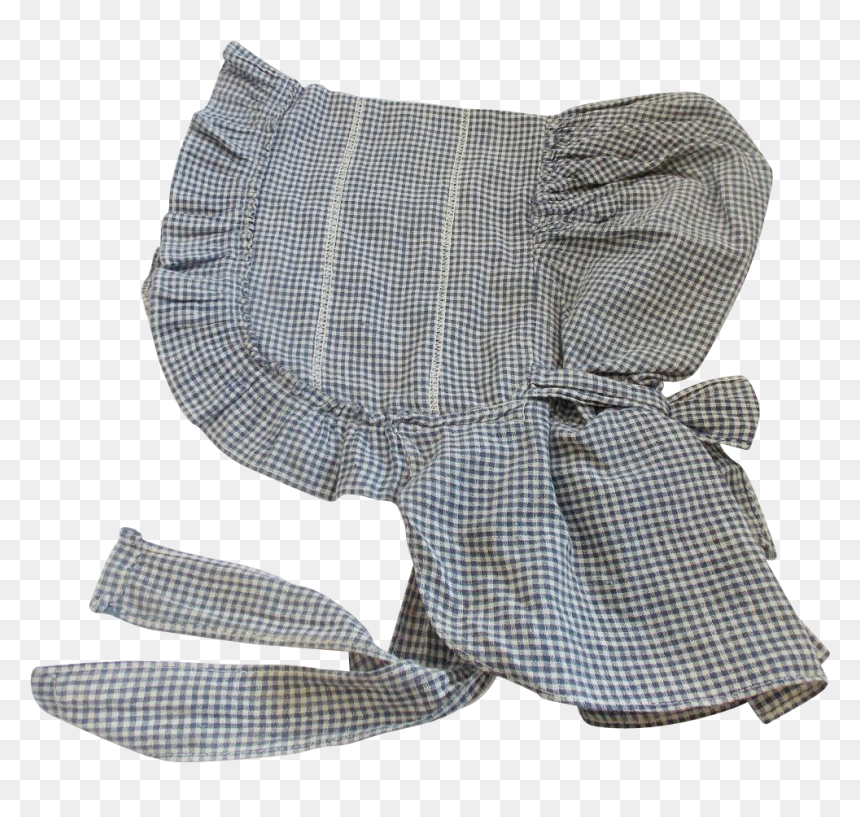 Fancy C 1900 Navy & White Homespun Pioneer Bonnet - Dog Clothes, HD Png Download - pilgrim hat png