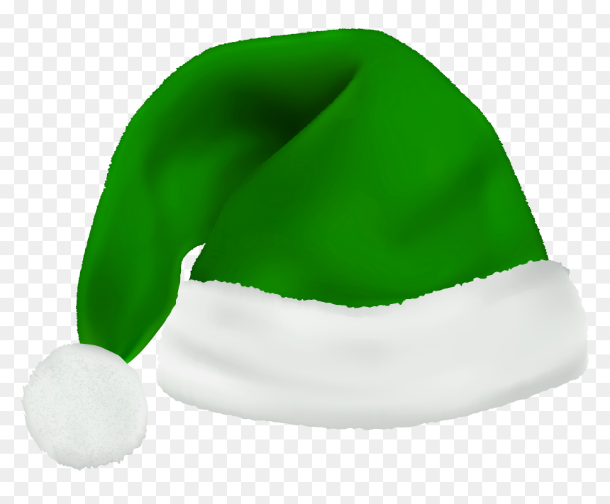 Green Elf Hat Clipart, HD Png Download - santa hat png transparent