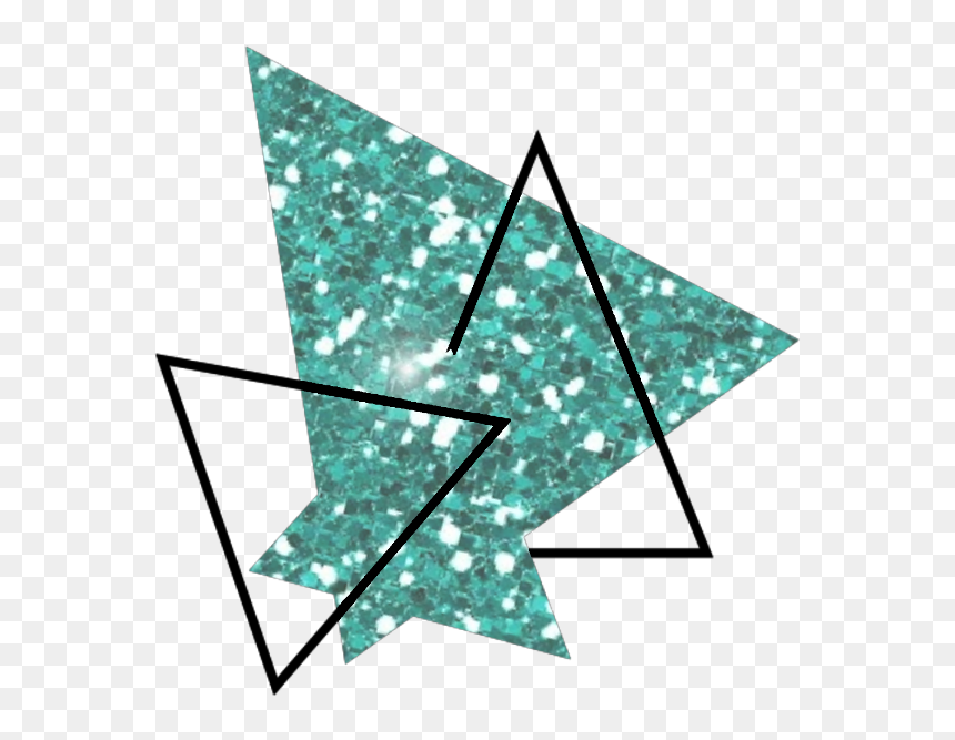 Kpop Geometric Geometry Glitter Green Triangles - Triangle Pop Out Png Picsart, Transparent Png - geometric png