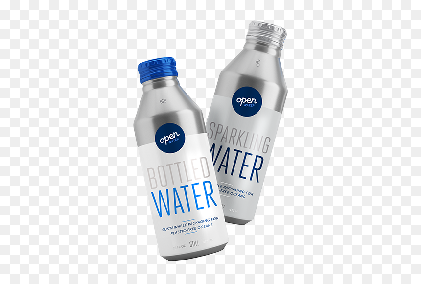 Still And Sparkling Bottled Water In Aluminum Bottles - Water In Aluminum Bottles, HD Png Download - ocean water png