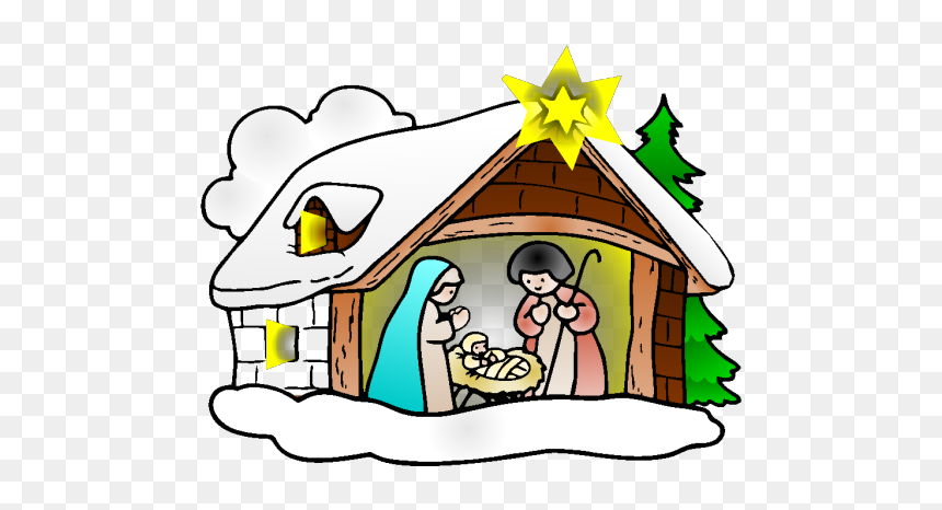 Clip Art Christmas Images Free, HD Png Download - nativity silhouette png