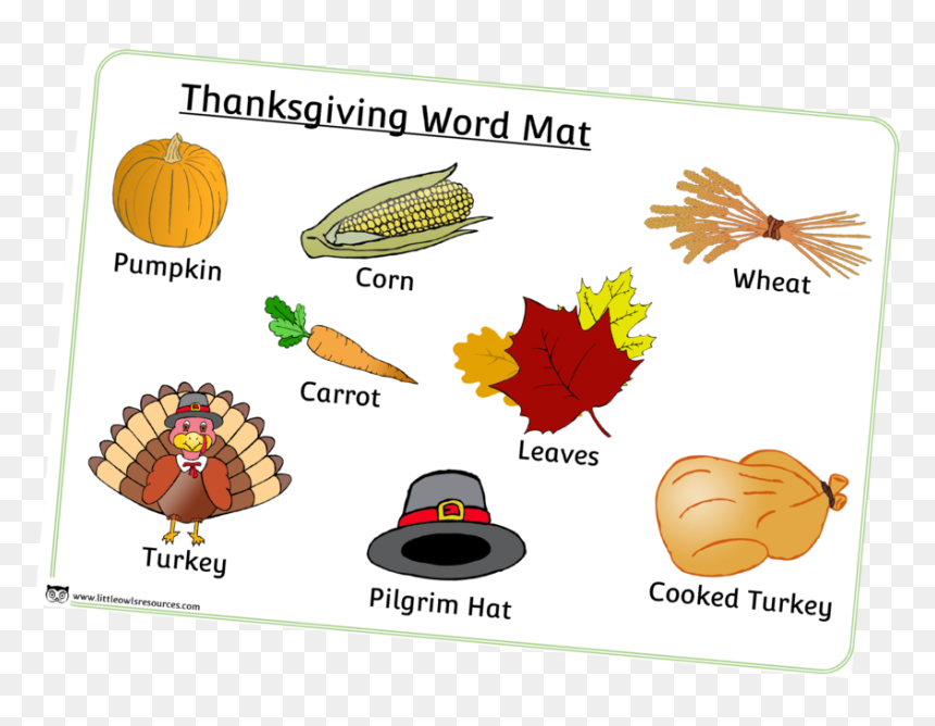 Thanksgiving Word Matcover - Illustration, HD Png Download - pilgrim hat png