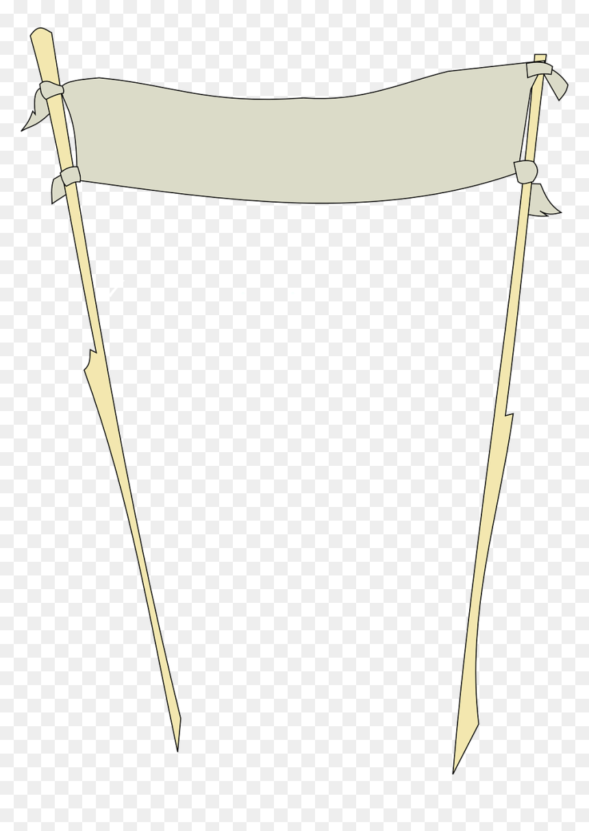 Transparent White Flag Png - Banner With Poles Png, Png Download - white flag png