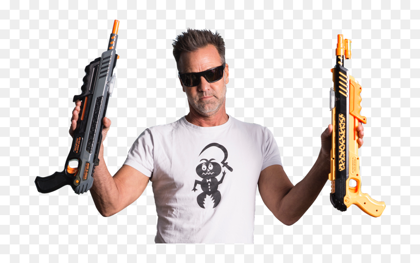 Lorenzo Maggiore Inventor Of The Bug A Salt Gun With - Airsoft Gun, HD Png Download - gun fire png