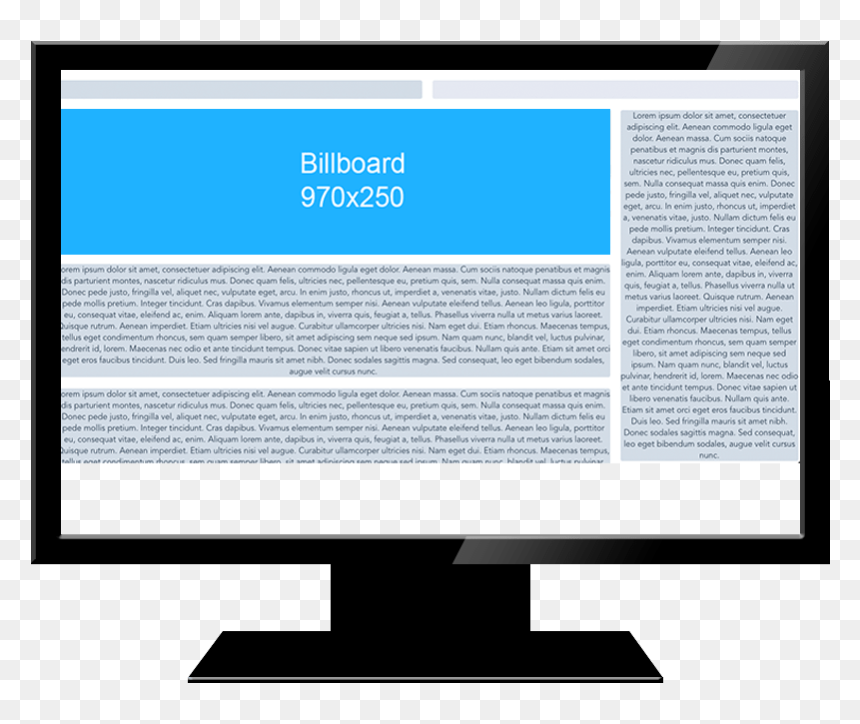 Computer Monitor, HD Png Download - billboard png