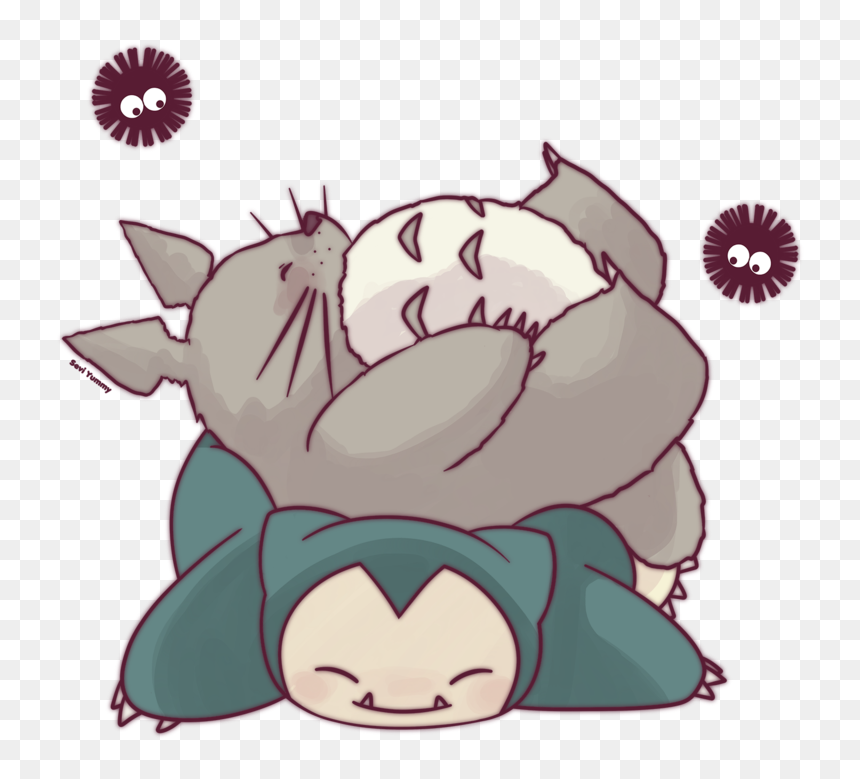 Thumb Image - Totoro And Snorlax, HD Png Download - totoro png