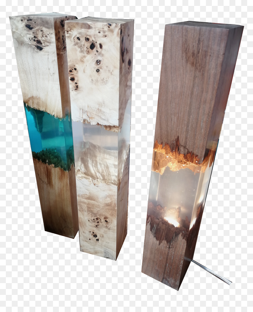 Resin And Wood Lamp, HD Png Download - wood floor png