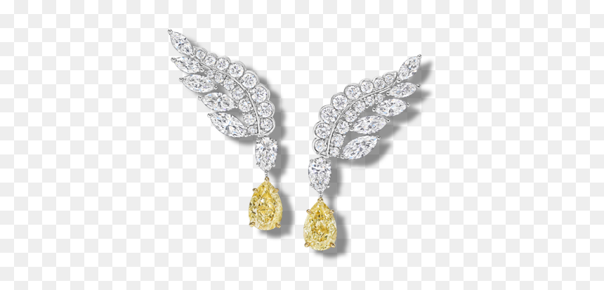 Eagle By Harry Winston, Yellow Diamond Drop Earrings - Harry Winston, HD Png Download - jewelry png