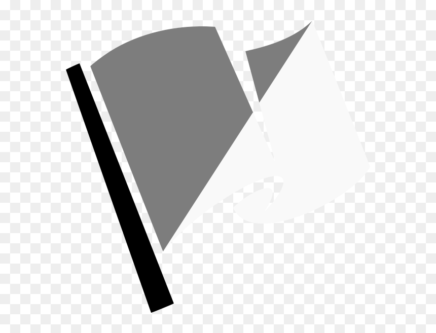 Gray And White Flag - Flag Logo Black And White, HD Png Download - white flag png