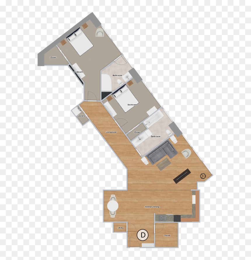 E Floorplan - Floor Plan, HD Png Download - wood floor png