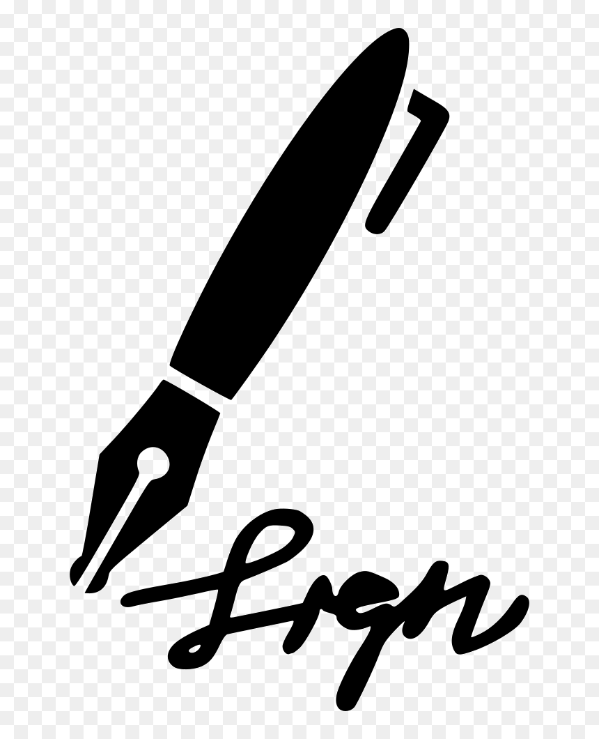 Signature Contract Write Agreement Writing Subscribe - Publication Icon, HD Png Download - black subscribe png