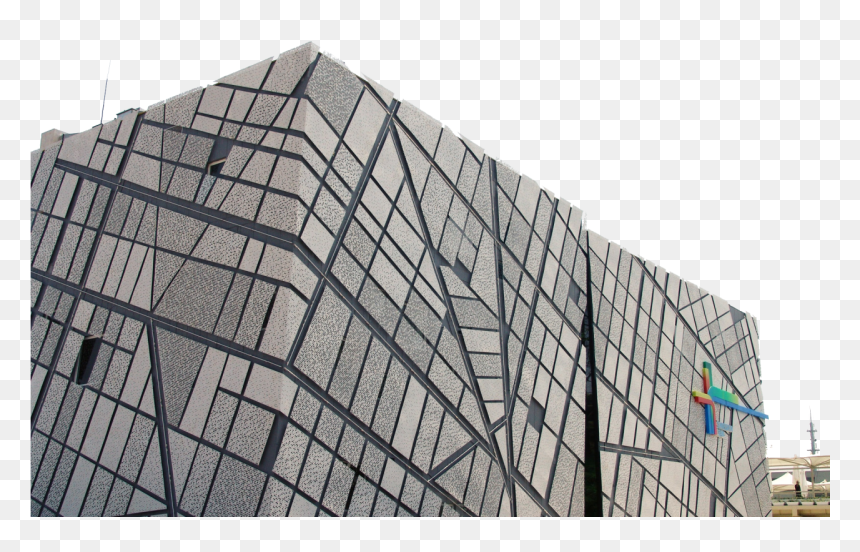 Building With Geometric Shaped Wall Design Png Image - 世博 场馆 图片, Transparent Png - geometric png