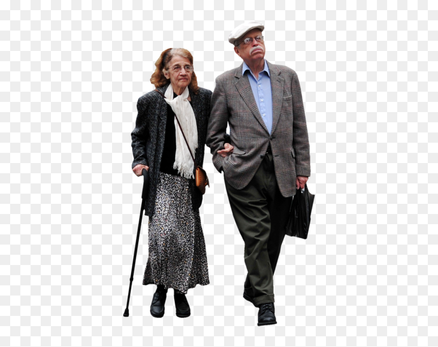 Old People Walking Png, Transparent Png - walking png