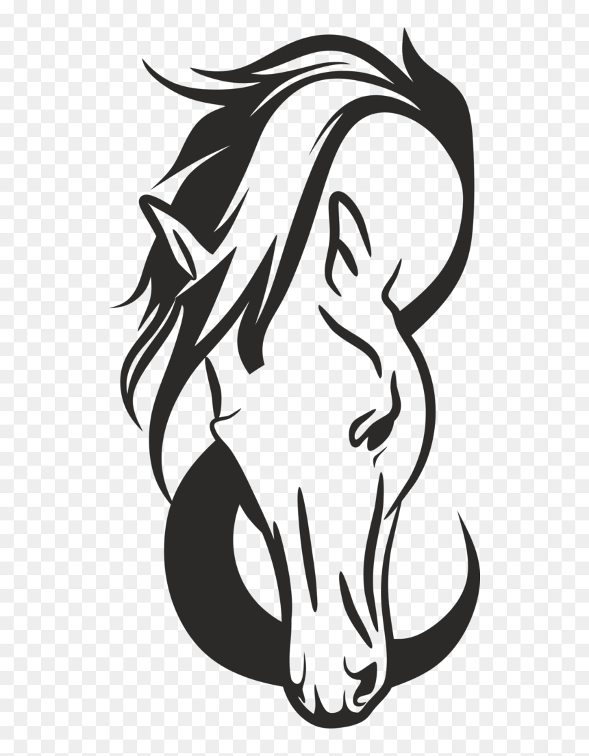 Images Free Graphics - Horse Head Silhouette Outline, HD Png Download - horse head png