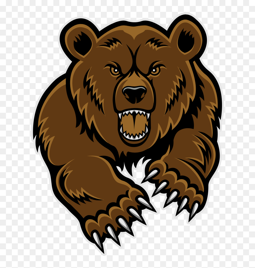 Grizzly Bear Mascot Clipart Clipart Panda Free Clipart - Clipart Grizzly Bear, HD Png Download - grizzly bear png
