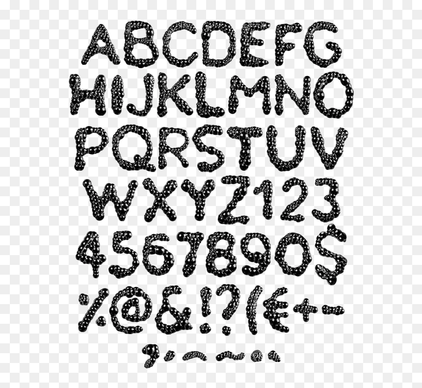 Black Soap Bubbles Font - Line Art, HD Png Download - soap bubbles png