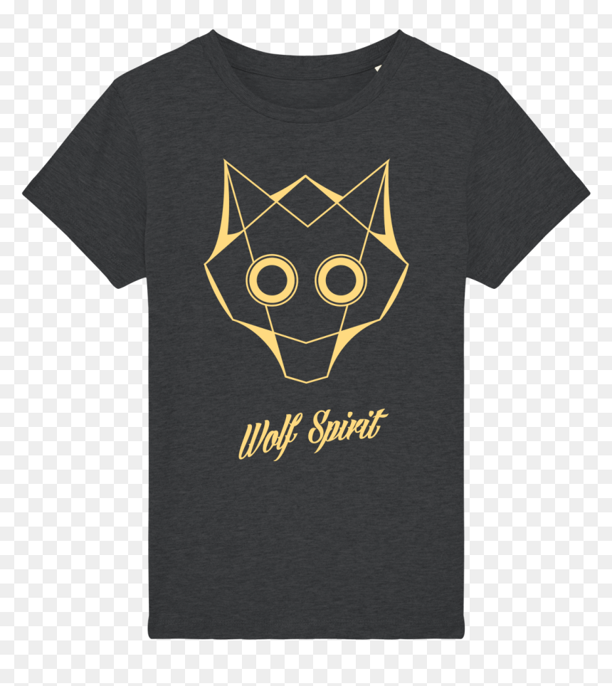 Dark Heather Grey Face - T Shirt, HD Png Download - wolf face png