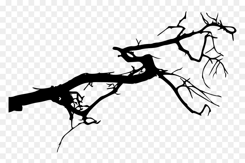Silhouette, HD Png Download - tree branches png
