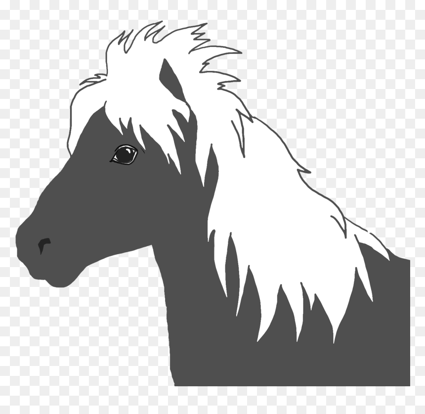 Horse Head Silhouette Png - Horses Head White Silhouette, Transparent Png - horse head png