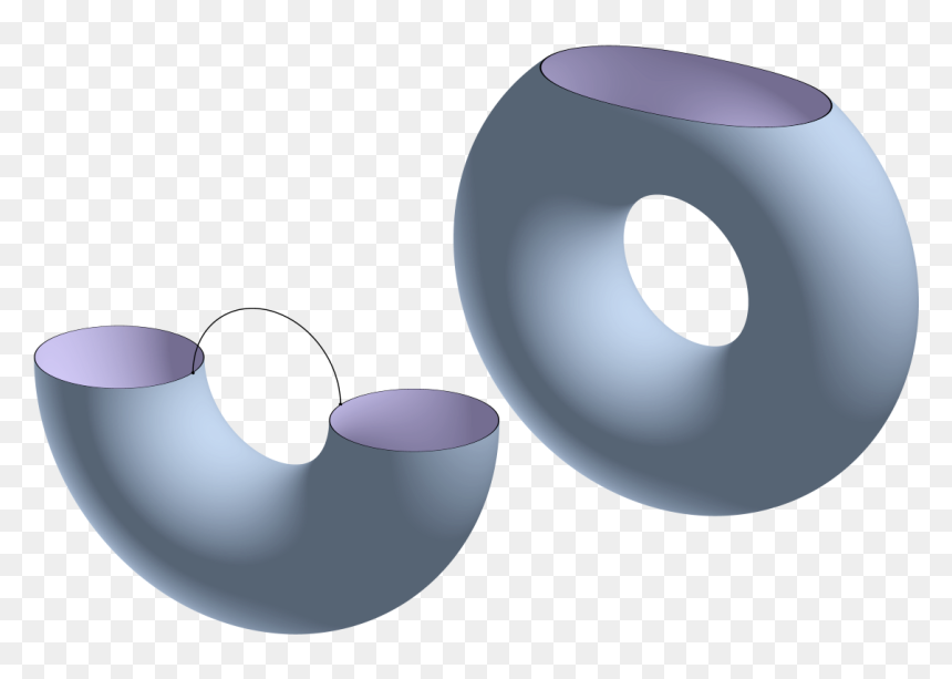 3d-cylinder With Handle And Torus With Hole - Torus Cylinder, HD Png Download - hole png