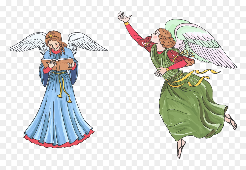 Two Female Angels Clip Arts - Heaven Holy Angels, HD Png Download - angels png