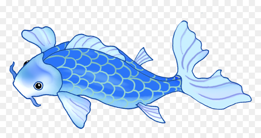Very Blue Koi Fish - Blue Koi Fish Clipart, HD Png Download - koi fish png