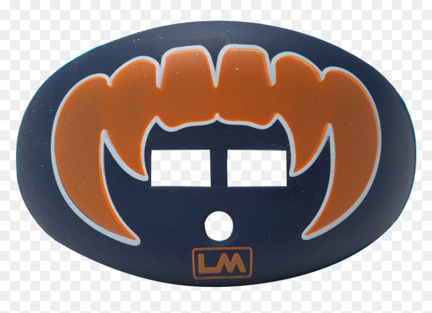 Loudmouthguards Vampire Fangs Tiger Navy Blue Orange - Emblem, HD Png Download - vampire fangs png