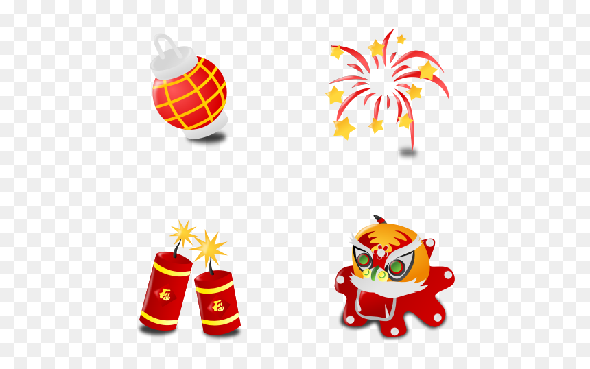 Chinese New Years Icon Set - Chinese New Year Icon Png, Transparent Png - new years png