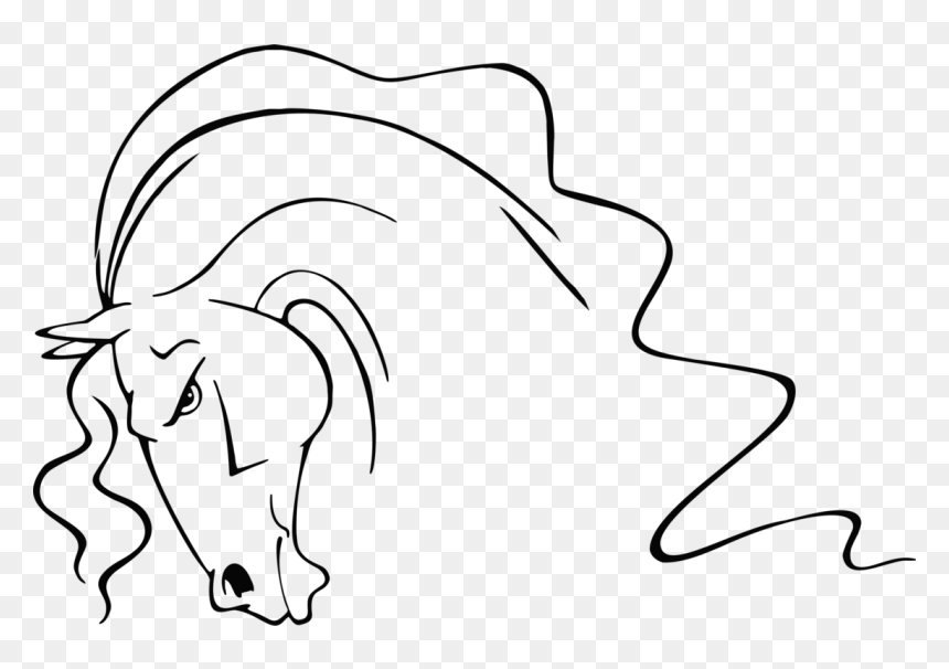 Emotion,art,monochrome Photography - Free To Use Horse Head Line Art, HD Png Download - horse head png