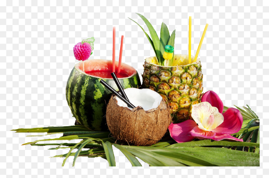Tropical Fruit Drinks , Png Download - Tropical Fruits Background Png, Transparent Png - drinks png