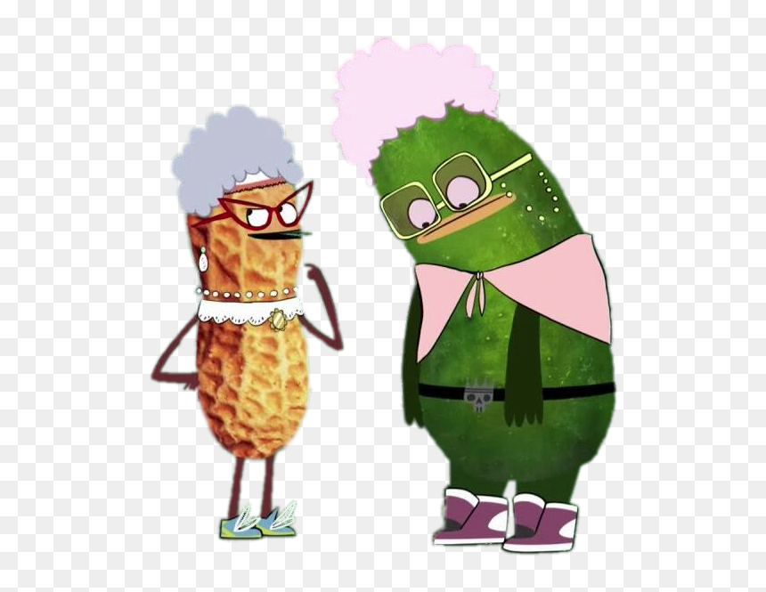 Pickle And Peanut Dressed As Old Ladies - Cartoon, HD Png Download - pickle png