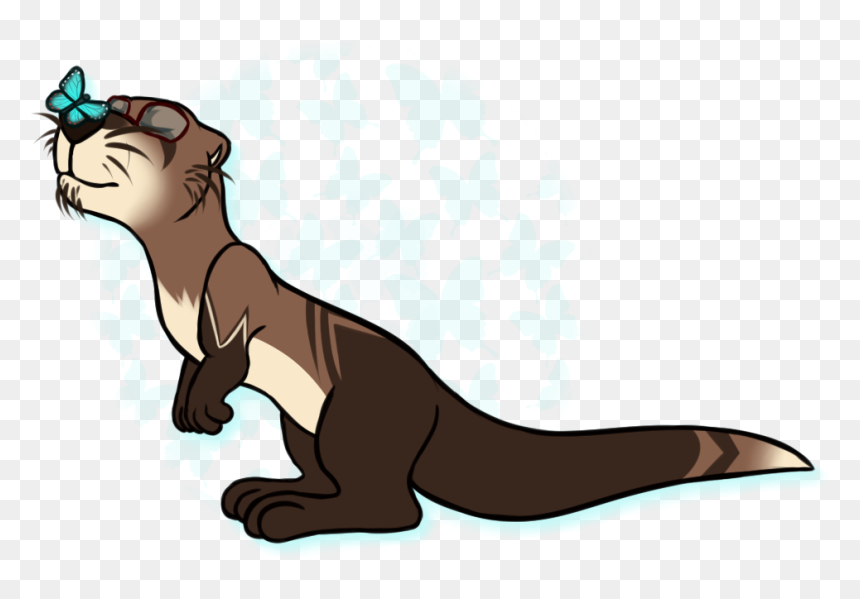 The Otter And The Butterfly - Otters, HD Png Download - otter png