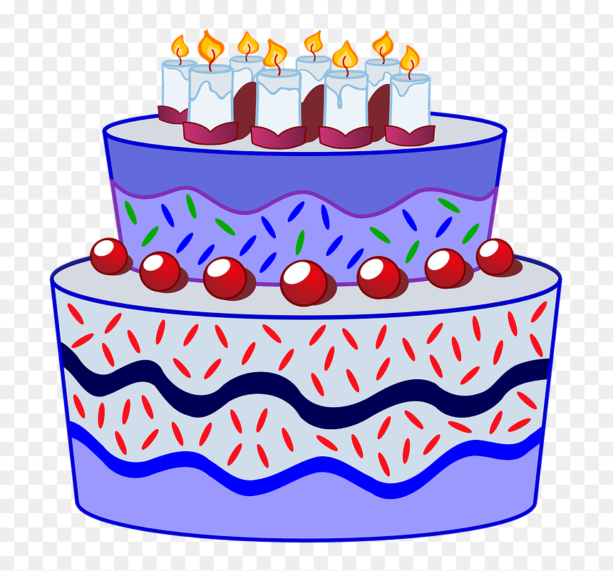 Boy Birthday Cake Cartoon, HD Png Download - birthday candles png