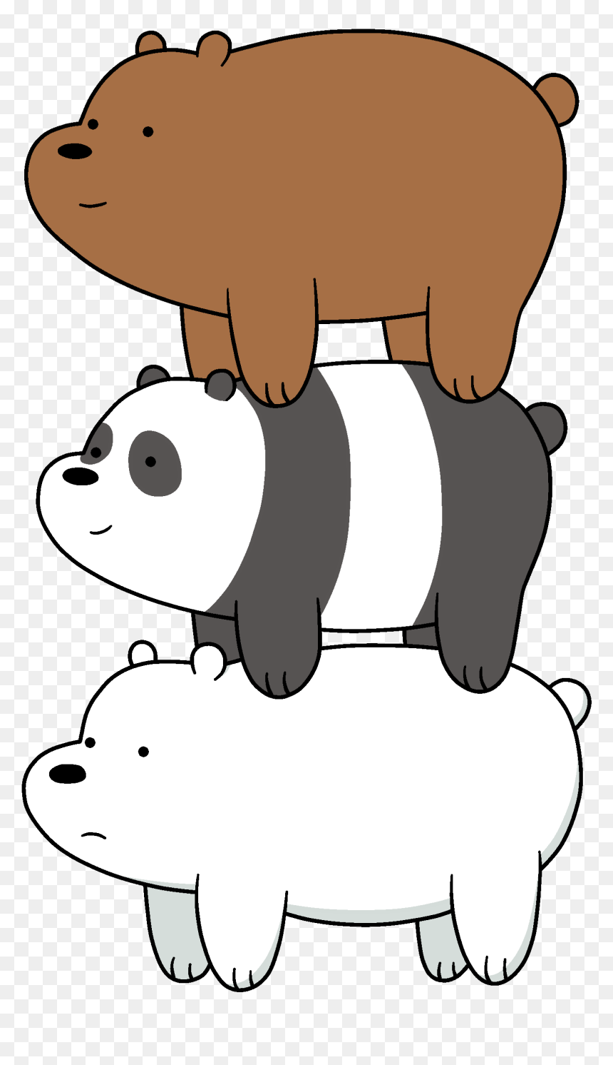 We Bare Bears Stack - We Bare Bears Stacked, HD Png Download - grizzly bear png