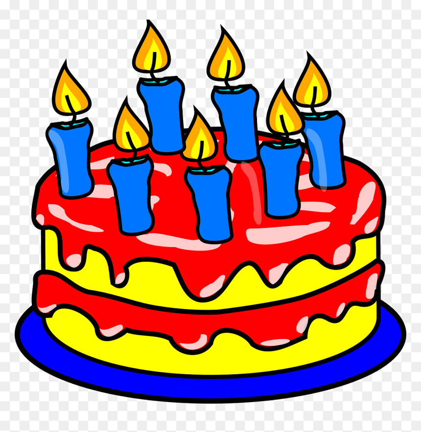Birthday Cake Clip Art, HD Png Download - birthday candles png