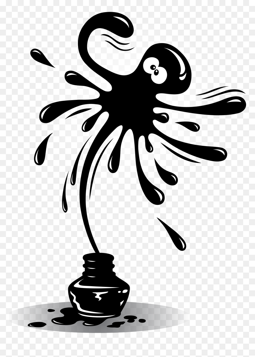 Ink Splash, HD Png Download - ink splatter png