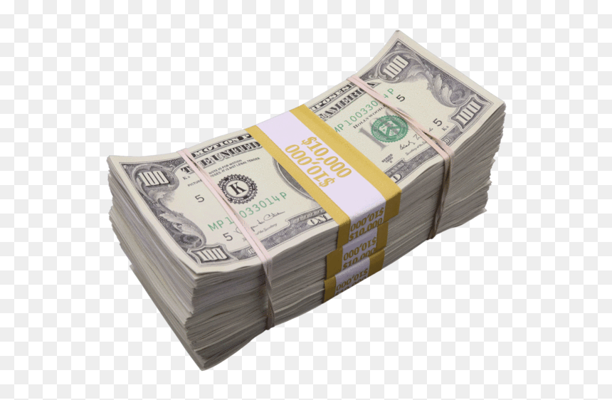 100 Us Dollar, HD Png Download - stacks of money png