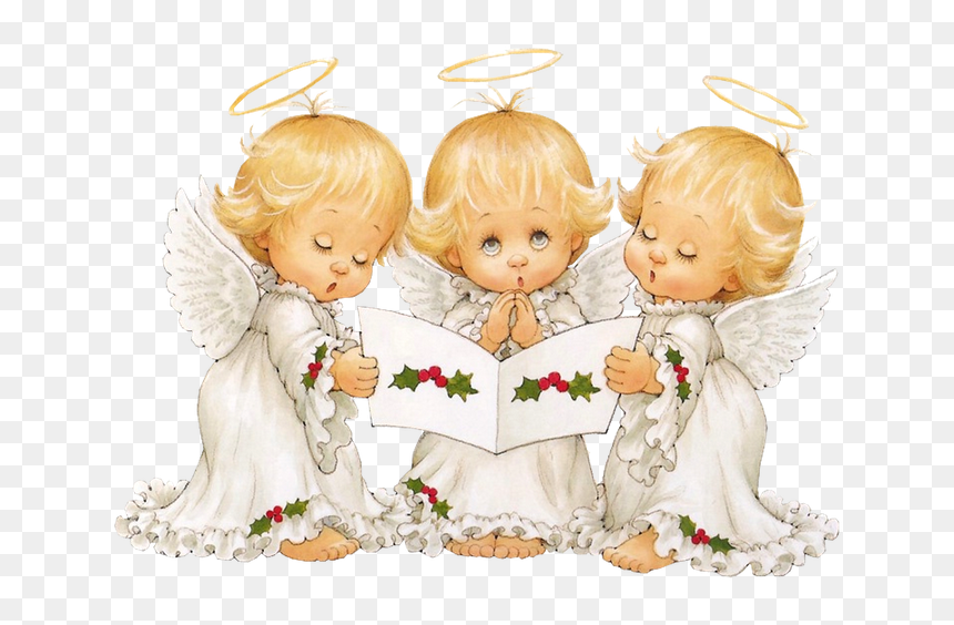 Cute Angels Carolers Christmas - Christmas Angels Png, Transparent Png - angels png