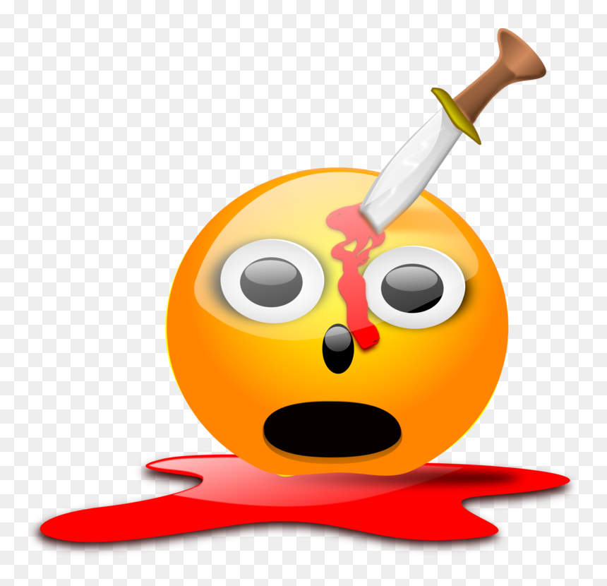 Emoticon,food,smiley - Stabbing Cartoon, HD Png Download - slender man png