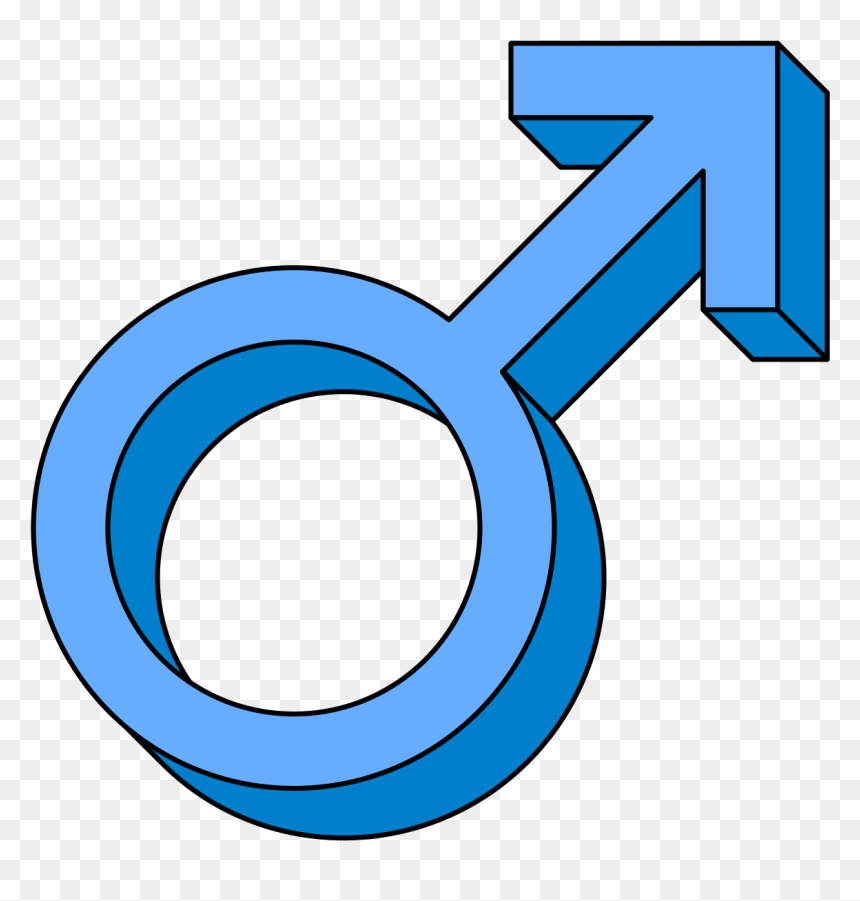 Mars Male Symbol Pseudo 3d Blue - Male Symbol, HD Png Download - male symbol png