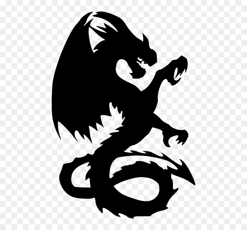 Transparent Dragon Silhouette Png - Dragon Silhouette, Png Download - dragon silhouette png