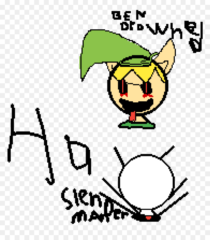 Ben Drowned And - Cartoon, HD Png Download - emo hair png