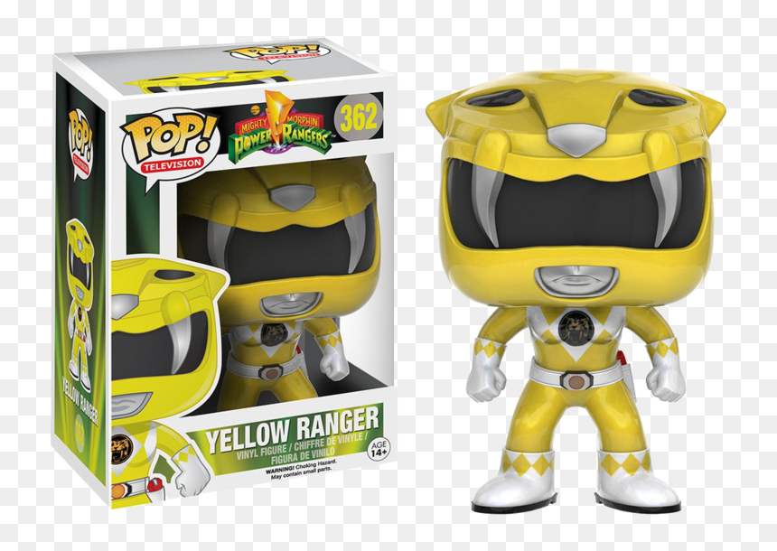 Retro Power Rangers - Yellow Ranger Funko Pop, HD Png Download - power rangers png