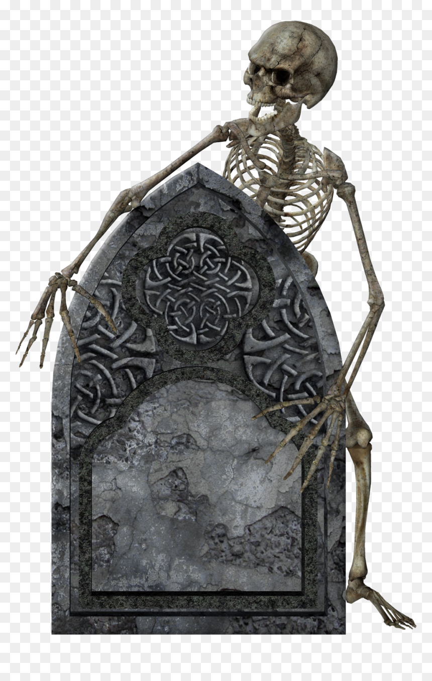 Jpg Library Library Headstone And Skeleton Png Stickpng - Headstone, Transparent Png - gravestone png